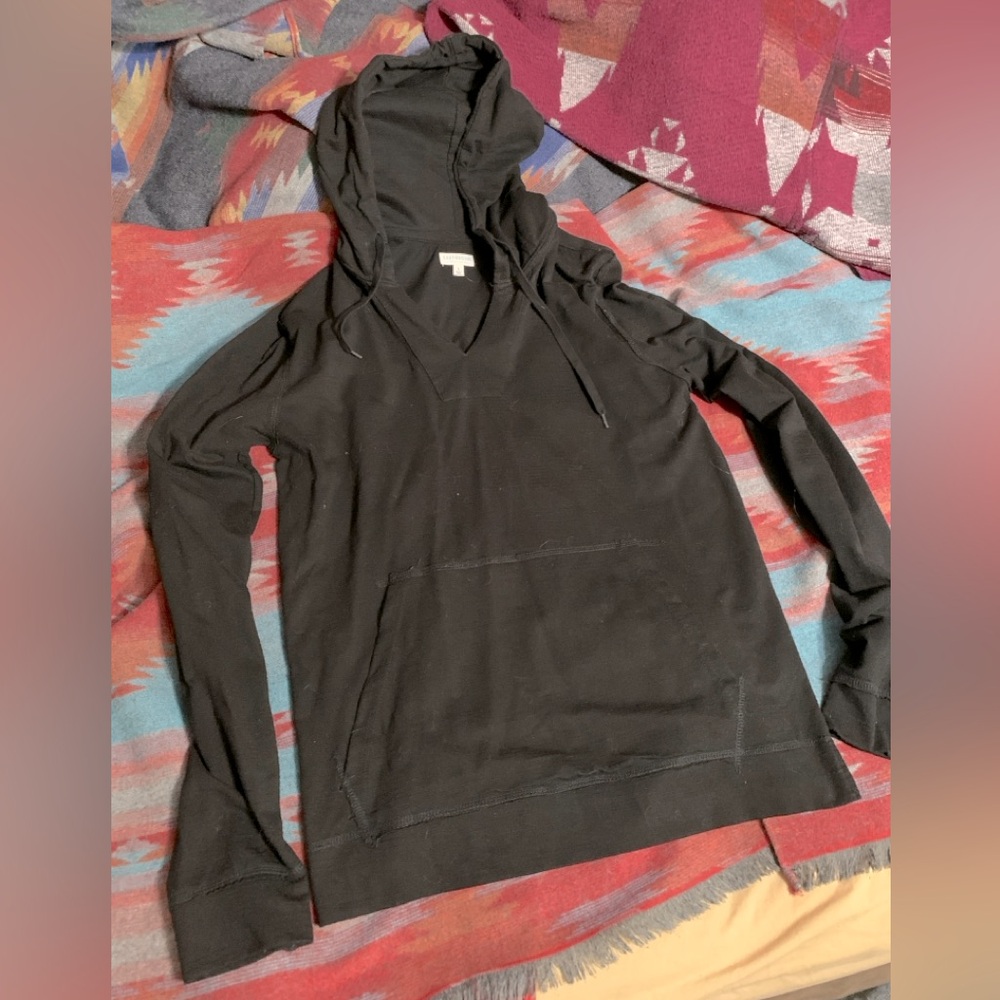 Earthbound Trading / Black lightweight hoodie / L
